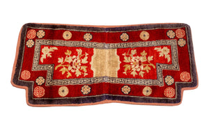 Chinese Saddle Rug, 3' 9" x 1' 10.5"
