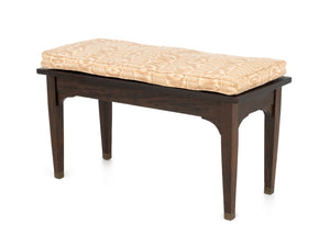 Mid-Century Modern Tonkbench Wood Piano Bench, circa 1940