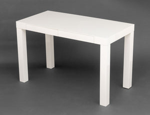 Modern White Lacquered Parson's Desk