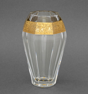 Moser "Diva" Oroplastic Cut Crystal Vase