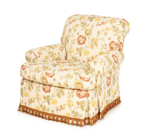 Lee Jofa Floral Fabric Upholstered Armchair