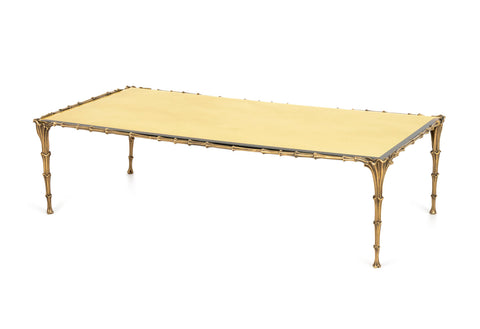 Maison Jansen Style Brass Coffee Table