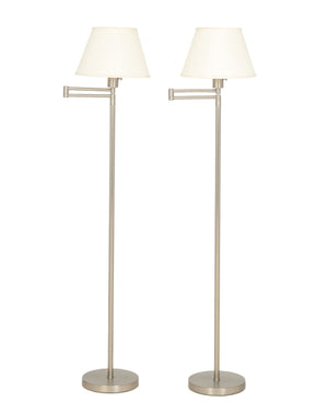 Mendizabal Swing-Arm Floor Lamps, Pair