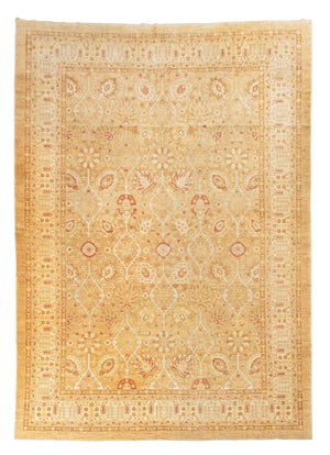Afghan Tabriz Wool and Silk Carpet 17' 6" x 12' 7"