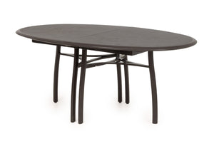 Contemporary Oval Ebonized Wood Dining Table