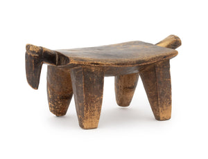 Lobi Burkino Faso Zoomorphic Carved Wood Stool