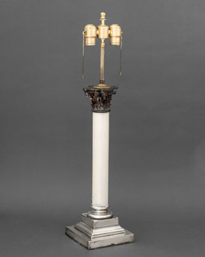 Neoclassical Corinthian Column Form Table Lamp