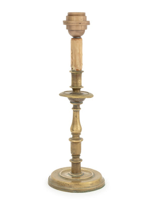 Brass Candlestick Mounted as a Table Lamp
