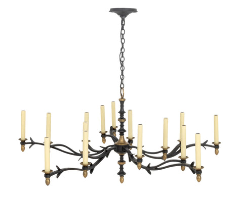 Thomas O'Brien Baroque Style Iron Chandelier
