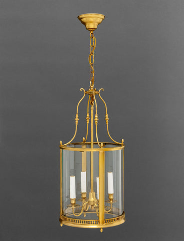 Regency Style Gilt Brass Hanging Lantern