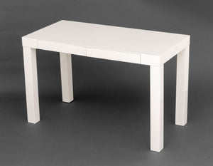 Modern White Lacquered Parson's Desk