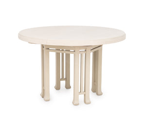 Karl Springer Style Grasscloth Dining Table