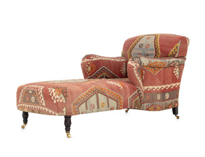 George Smith Kilim Upholstered Chaise Longue