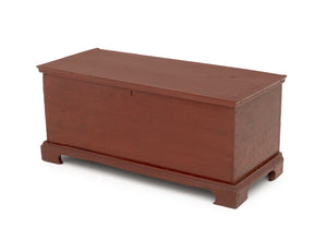 American Red Painted Pine Blanket Chest