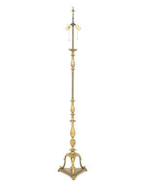 Vintage Federal Style Brass Tripod Torchere