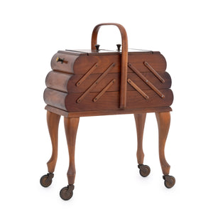 Art Deco Walnut Sewing Box, Early 20th Century
