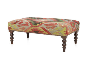 George Smith Kilim Upholstered Ottoman