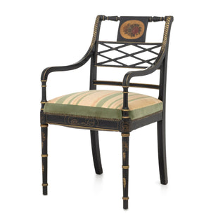 Regency Style Gilt and Ebonized Side Chair