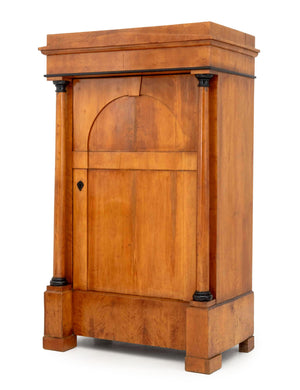 Biedermeier Partial Ebonized Fruitwood Armoire, 19th Century