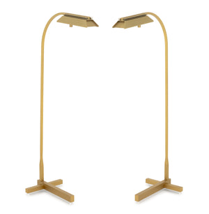 Casella Lighting Adjustable Floor Lamps, Pair