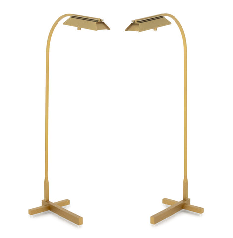 Casella Lighting Adjustable Floor Lamps, Pair