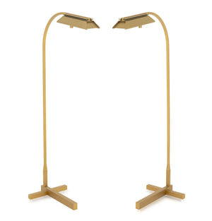 Casella Lighting Adjustable Floor Lamps, Pair