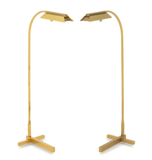 Casella Lighting Adjustable Floor Lamps, Pair
