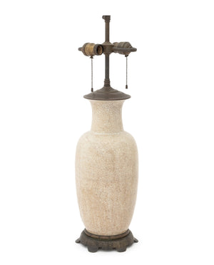 Chinese Ge Type Porcelain Vase Mounted as a Lamp