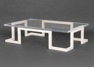 Modern Custom-Made Lacquered Wood Coffee Table