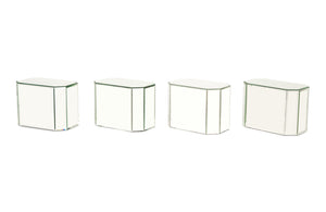 Modern Mirrored Pedestal Tables, 4