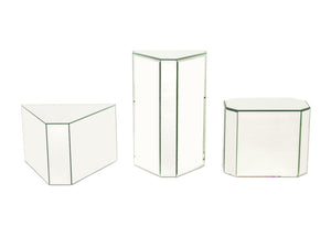 Modern Mirrored Pedestal Tables, 3