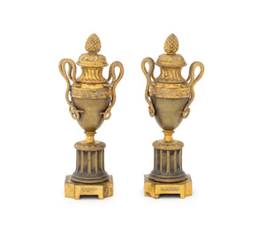 Louis XVI Style Ormolu Bronze Cassolettes, Pair