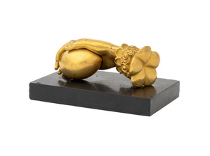 Victorian Hand Form Gilt Bronze Door Knocker