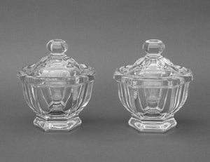 Baccarat Crystal Covered Compotes, Pair