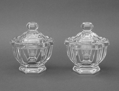 Baccarat Crystal Covered Compotes, Pair