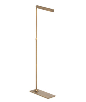 Contemporary Brushed Brass Adjustable Floor Lamp