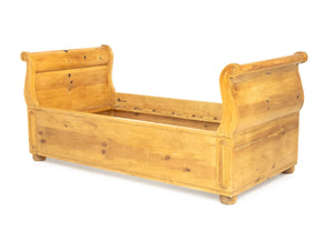 English Pine Sleigh Bed Frame