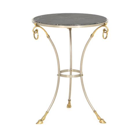Maison Jansen Style Iron and Brass Gueridon