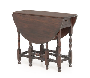 Jacobean Style Rosewood Gate Leg Drop Leaf Table