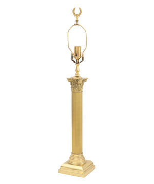 Neoclassical Style Gilt Corinthian Column Lamp