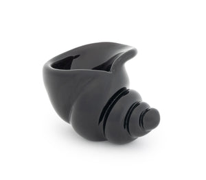 Cartier Black Glass Conch Shell Bud Vase