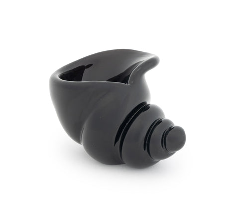 Cartier Black Glass Conch Shell Bud Vase