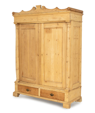 Rustic Pine Wood Wardrobe
