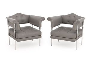 Luca Scacchetti for Poltrona Frau "Hydra Enif" Arm Chairs, Pair