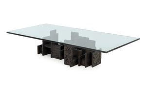 Paul Evans Skyline Bronze Resin Coffee Table, 1971