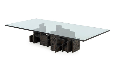 Paul Evans Skyline Bronze Resin Coffee Table, 1971