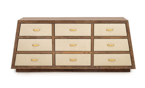 Modern Mahogany Trapezoidal Dresser