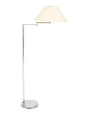 Nessen Studio Swing Arm Chrome Floor Lamp