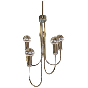 Gaetano Sciolari Style Chrome 5-Branch Chandelier (9735743930675)