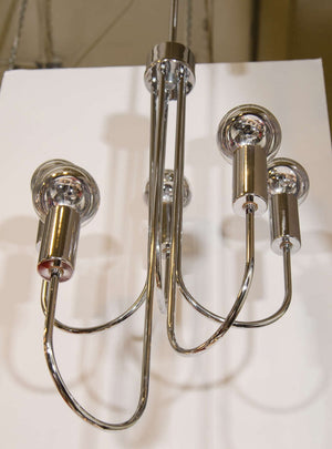 Gaetano Sciolari Style Chrome 5-Branch Chandelier (9735743930675)
